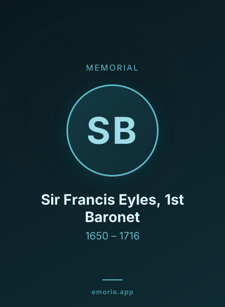 Memorial portrait of Sir Francis Eyles, 1st Baronet
