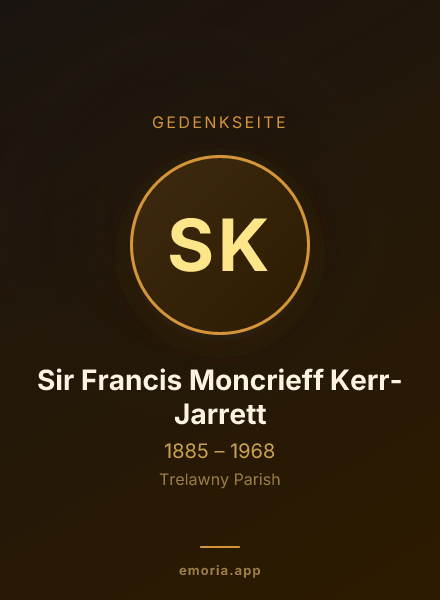 Gedenkportrait von Sir Francis Moncrieff Kerr-Jarrett