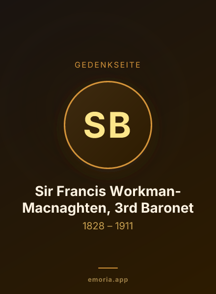 Gedenkportrait von Sir Francis Workman-Macnaghten, 3rd Baronet