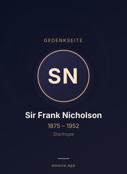 Gedenkportrait von Sir Frank Nicholson