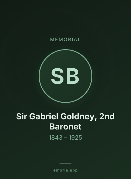 Memorial portrait of Sir Gabriel Goldney, 2nd Baronet