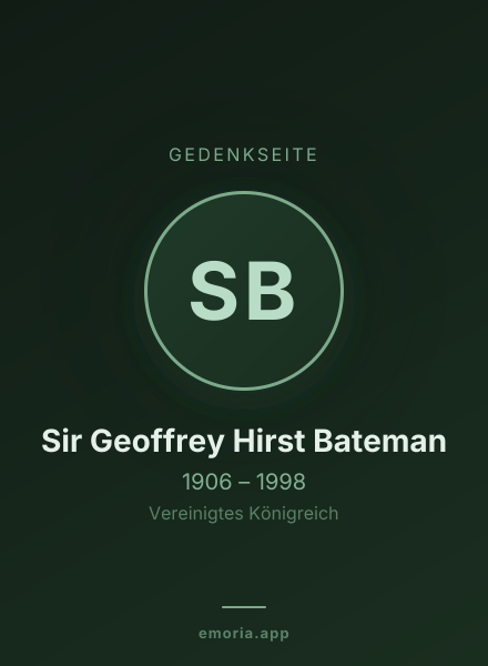 Gedenkportrait von Sir Geoffrey Hirst Bateman