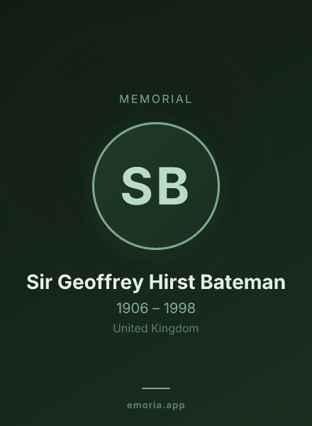 Memorial portrait of Sir Geoffrey Hirst Bateman