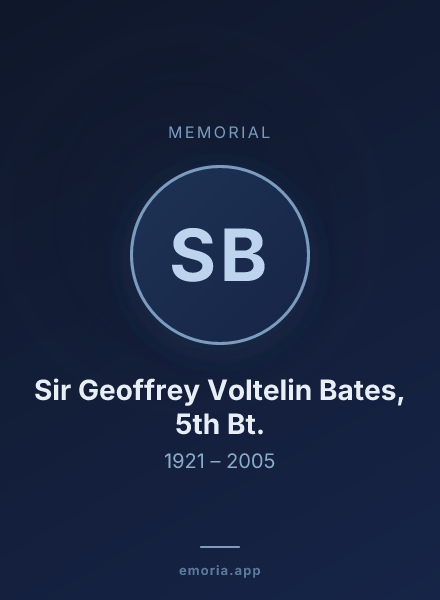 Memorial portrait of Sir Geoffrey Voltelin Bates, 5th Bt.