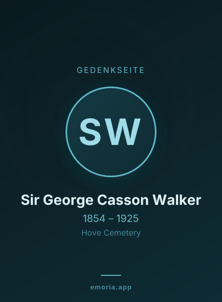 Gedenkportrait von Sir George Casson Walker
