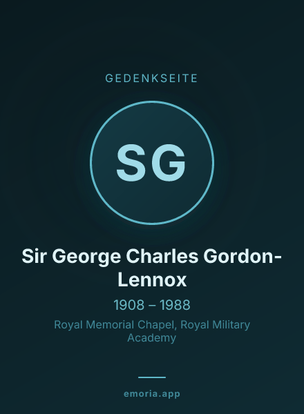 Gedenkportrait von Sir George Charles Gordon-Lennox