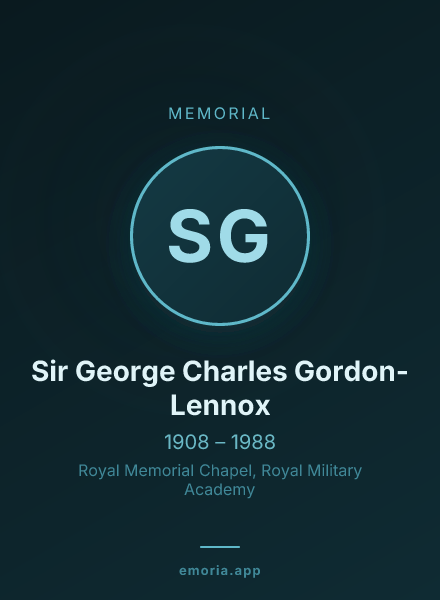 Memorial portrait of Sir George Charles Gordon-Lennox