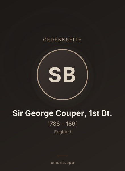 Gedenkportrait von Sir George Couper, 1st Bt.