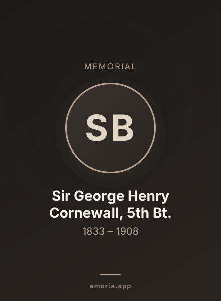 Memorial portrait of Sir George Henry Cornewall, 5th Bt.
