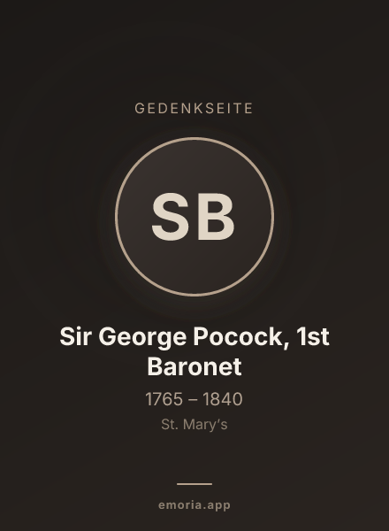 Gedenkportrait von Sir George Pocock, 1st Baronet