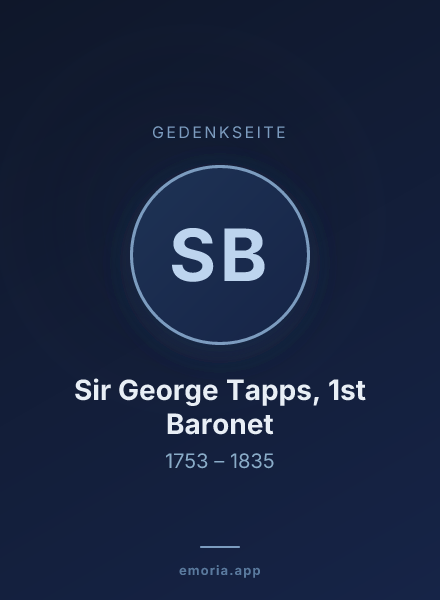 Gedenkportrait von Sir George Tapps, 1st Baronet