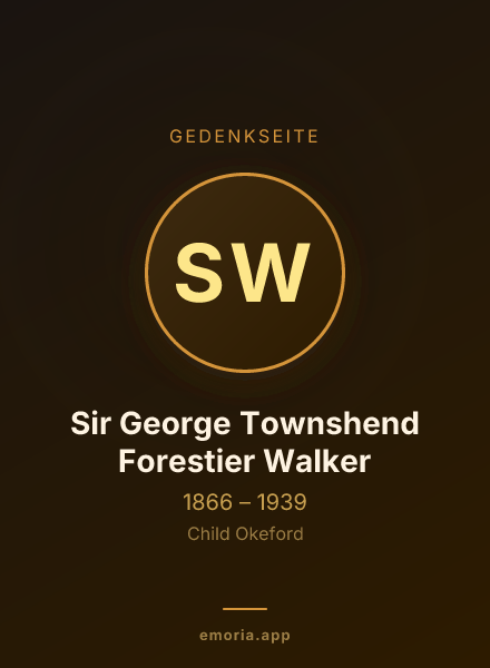 Gedenkportrait von Sir George Townshend Forestier Walker