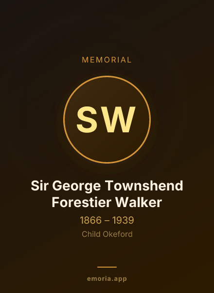 Memorial portrait of Sir George Townshend Forestier Walker