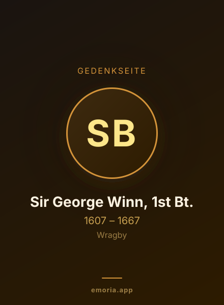 Gedenkportrait von Sir George Winn, 1st Bt.