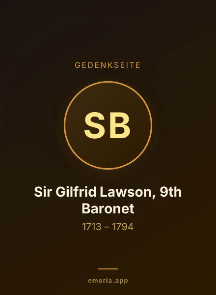 Gedenkportrait von Sir Gilfrid Lawson, 9th Baronet