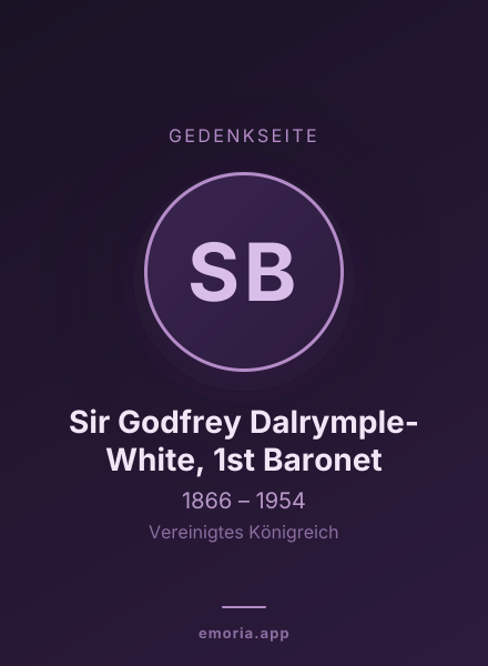 Gedenkportrait von Sir Godfrey Dalrymple-White, 1st Baronet