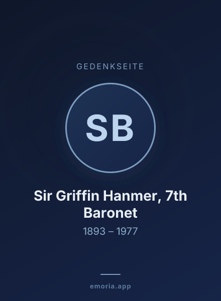 Gedenkportrait von Sir Griffin Hanmer, 7th Baronet