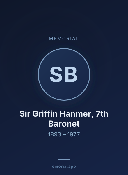 Memorial portrait of Sir Griffin Hanmer, 7th Baronet