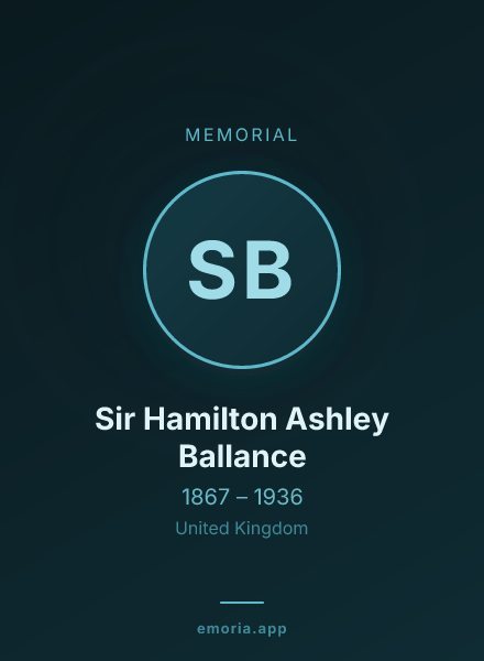 Memorial portrait of Sir Hamilton Ashley Ballance
