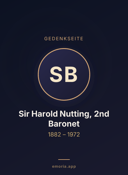 Gedenkportrait von Sir Harold Nutting, 2nd Baronet