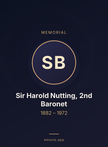 Memorial portrait of Sir Harold Nutting, 2nd Baronet