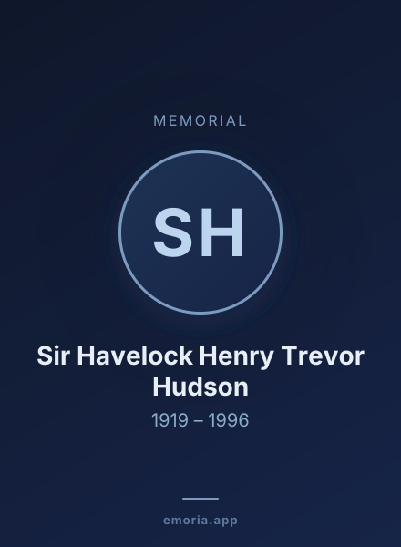 Memorial portrait of Sir Havelock Henry Trevor Hudson