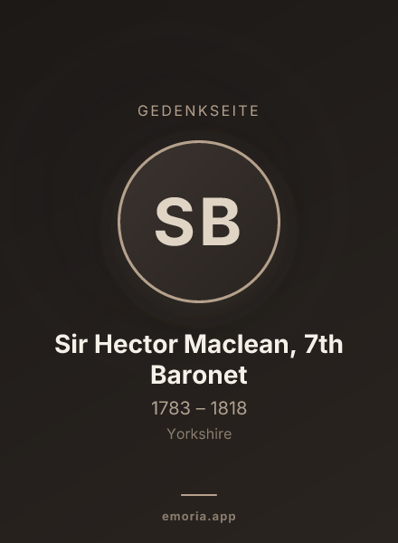 Gedenkportrait von Sir Hector Maclean, 7th Baronet