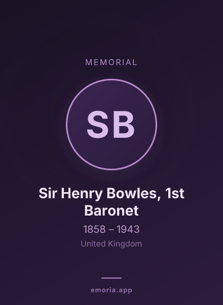 Memorial portrait of Sir Henry Bowles, 1st Baronet