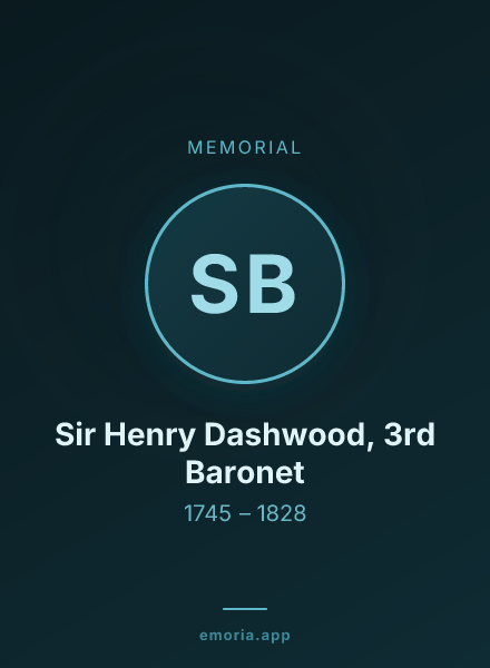 Memorial portrait of Sir Henry Dashwood, 3rd Baronet