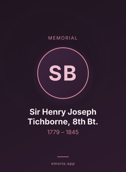 Memorial portrait of Sir Henry Joseph Tichborne, 8th Bt.