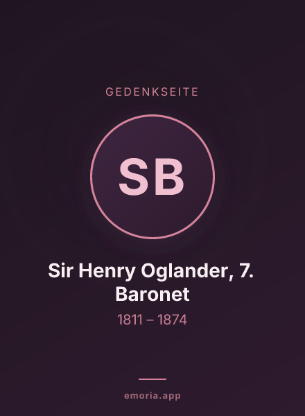 Gedenkportrait von Sir Henry Oglander, 7. Baronet