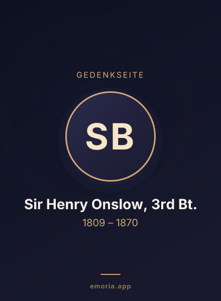 Gedenkportrait von Sir Henry Onslow, 3rd Bt.