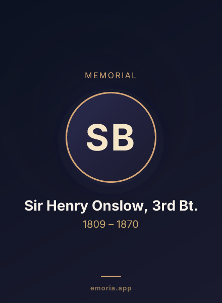 Memorial portrait of Sir Henry Onslow, 3rd Bt.