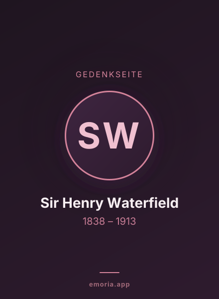 Gedenkportrait von Sir Henry Waterfield