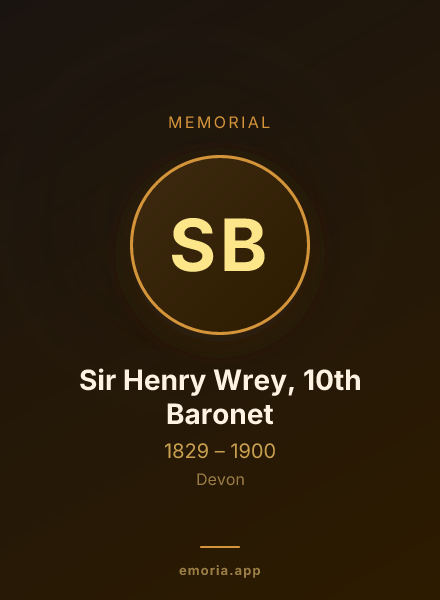 Memorial portrait of Sir Henry Wrey, 10th Baronet