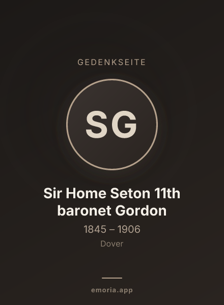 Gedenkportrait von Sir Home Seton 11th baronet Gordon
