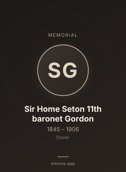 Memorial portrait of Sir Home Seton 11th baronet Gordon