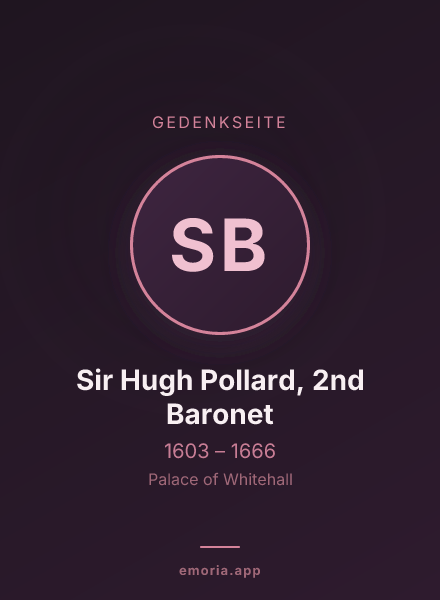 Gedenkportrait von Sir Hugh Pollard, 2nd Baronet