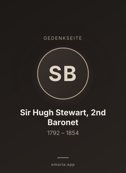 Gedenkportrait von Sir Hugh Stewart, 2nd Baronet