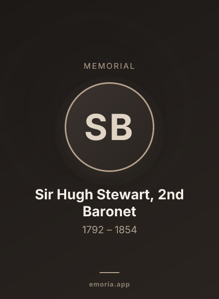 Memorial portrait of Sir Hugh Stewart, 2nd Baronet