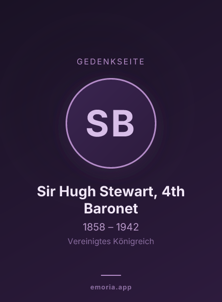 Gedenkportrait von Sir Hugh Stewart, 4th Baronet