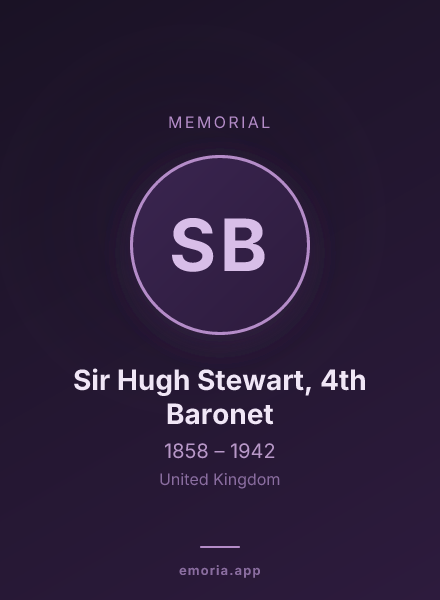 Memorial portrait of Sir Hugh Stewart, 4th Baronet