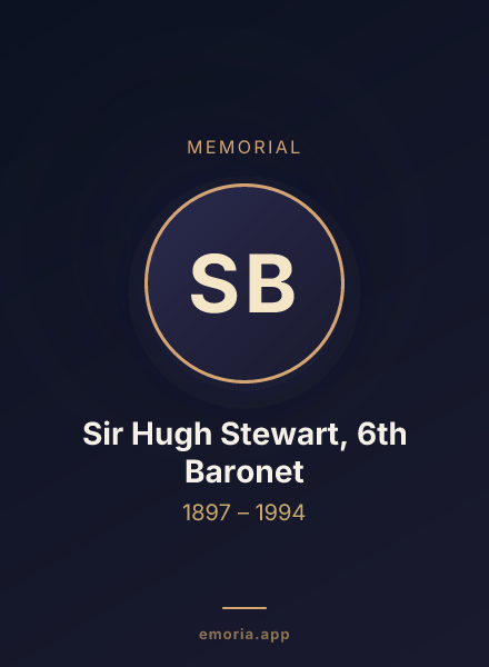 Memorial portrait of Sir Hugh Stewart, 6th Baronet