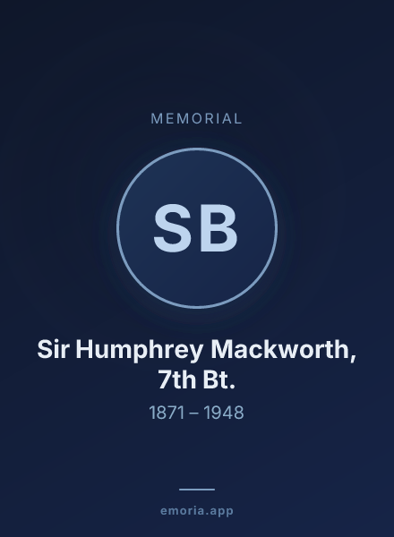 Memorial portrait of Sir Humphrey Mackworth, 7th Bt.
