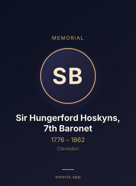 Memorial portrait of Sir Hungerford Hoskyns, 7th Baronet