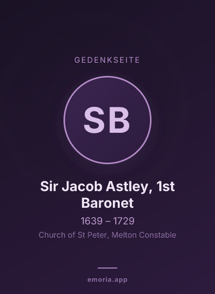 Gedenkportrait von Sir Jacob Astley, 1st Baronet