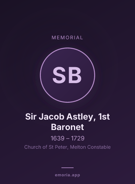 Memorial portrait of Sir Jacob Astley, 1st Baronet