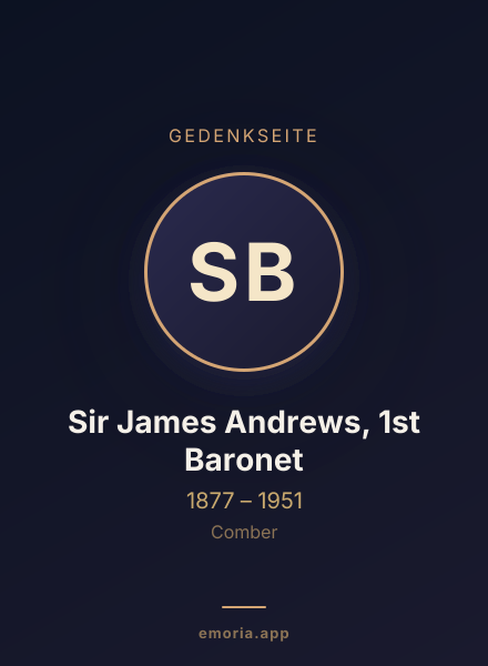Gedenkportrait von Sir James Andrews, 1st Baronet