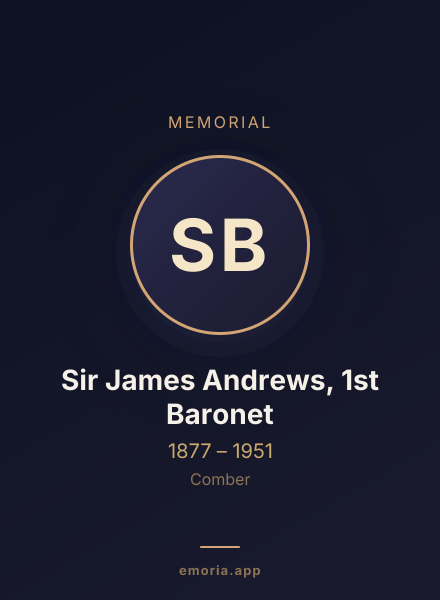 Memorial portrait of Sir James Andrews, 1st Baronet