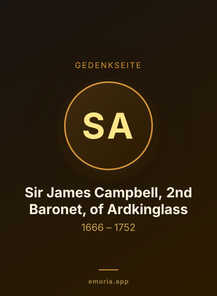 Gedenkportrait von Sir James Campbell, 2nd Baronet, of Ardkinglass